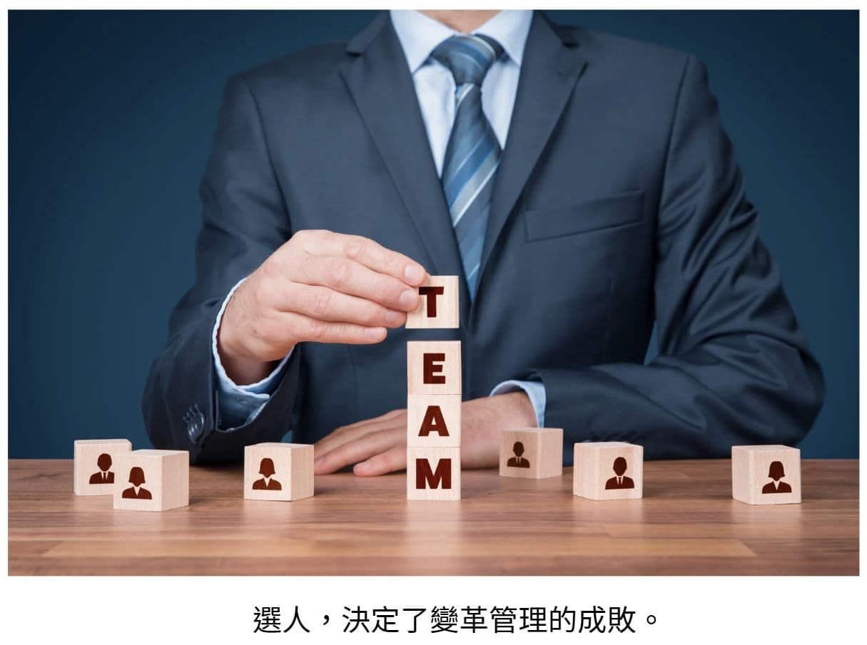 The team that drives change: choosing the right people, not just assigning tasks